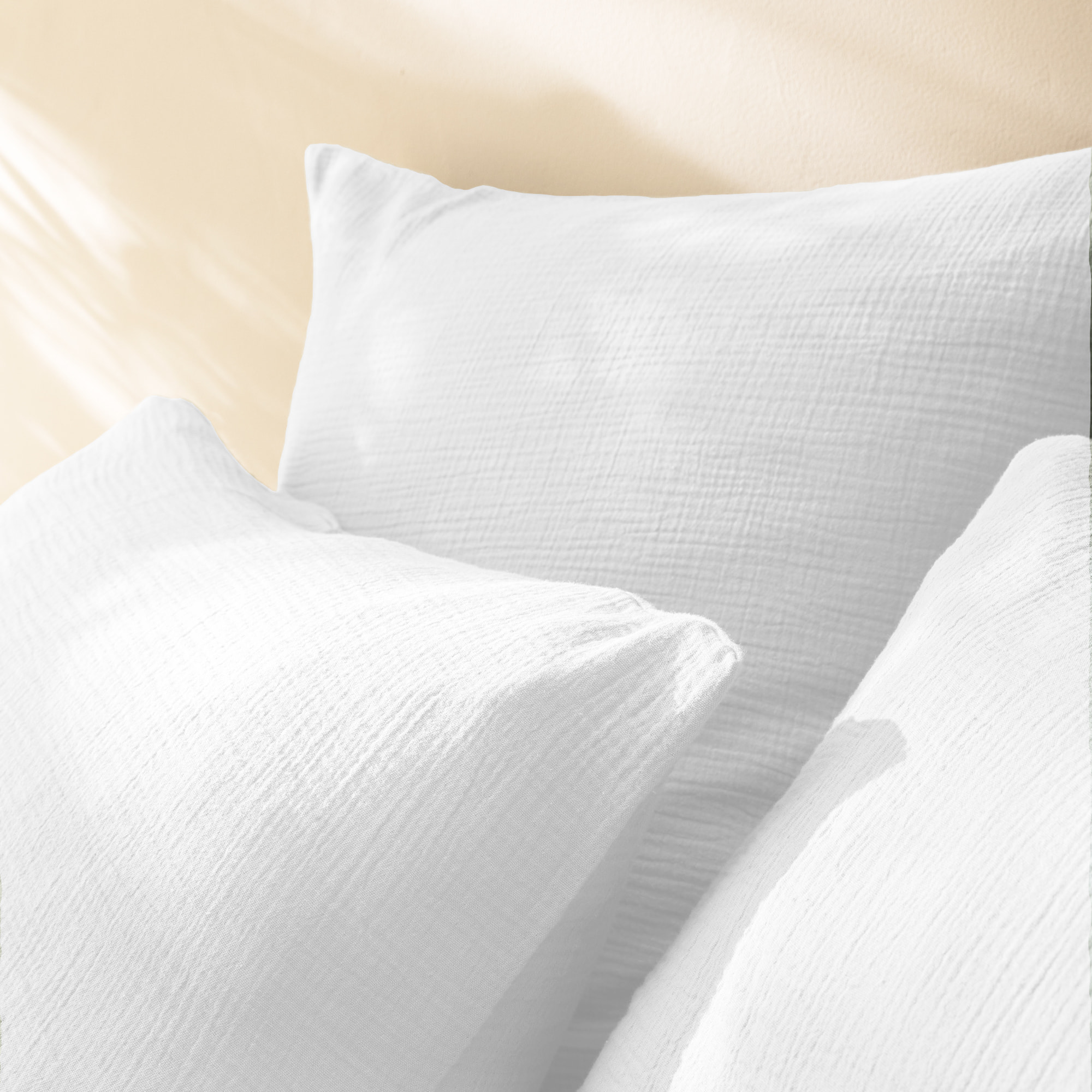 Parure de lit unie en coton, GAZE DE COTON