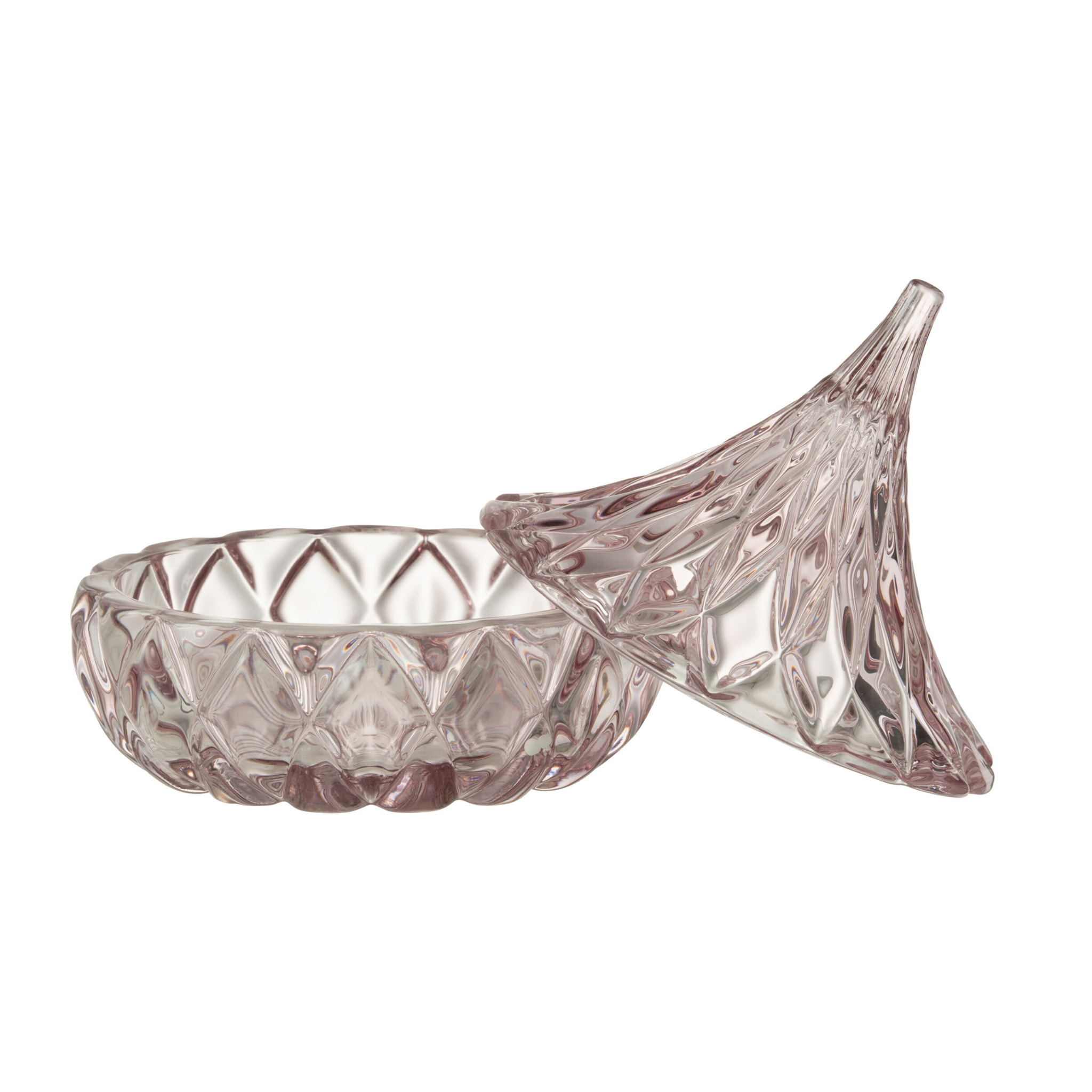 J-Line pot de conservation Taillé en Pointe – verre – rose
