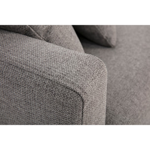 Canapé 3 places en tissu gris et bois clair MUNIK