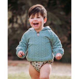 Sudadera cerrada de bebé verde Cocote & Charanga
