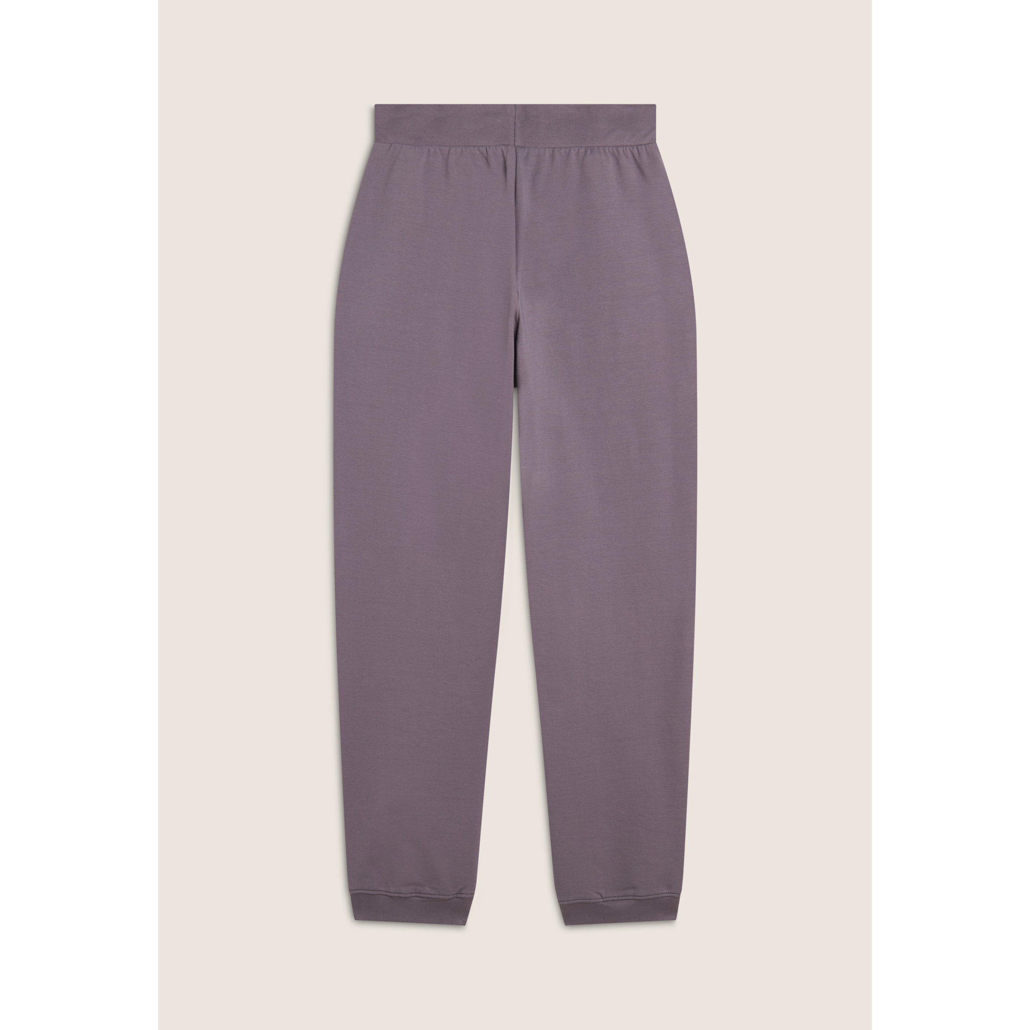 Pantaloni jogger donna in felpa garzata con elastico logato