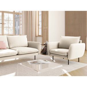 Fauteuil "Vienna" en bouclé beige