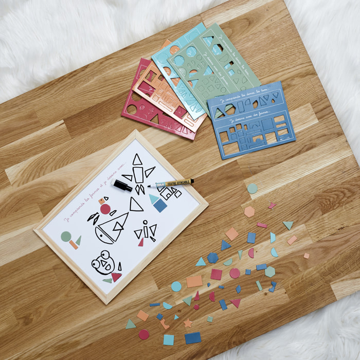 TABLEAU EN BOIS JE COMPRENDS LES FORMES