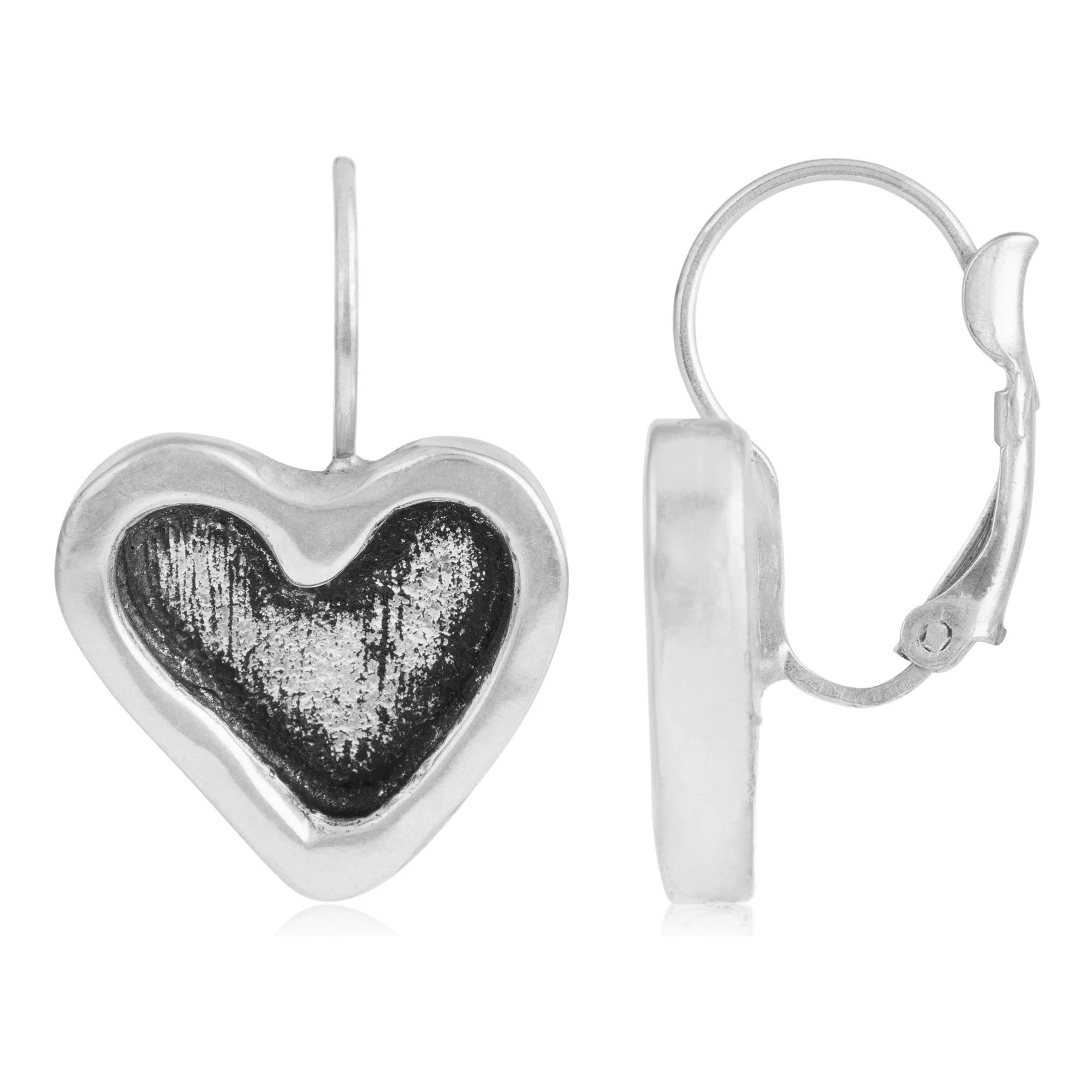 Pendiente plata corazón Heart plata dormilona