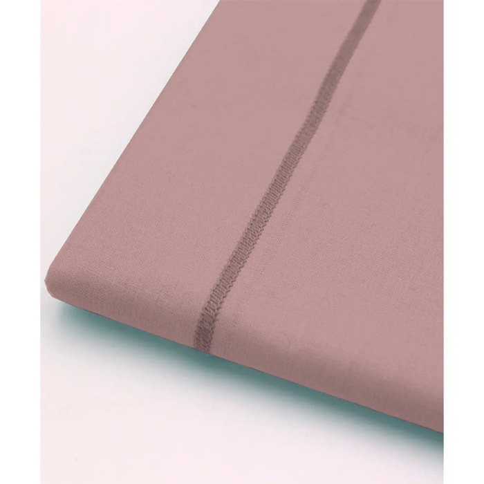 Lenzuolo superiore PERCALLE ROSA tinta unita per letto matrimoniale 100% Percalle di Cotone e Made in Italy