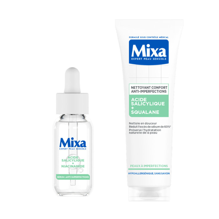 Duo Sérum + Nettoyant Anti-Imperfections Mixa