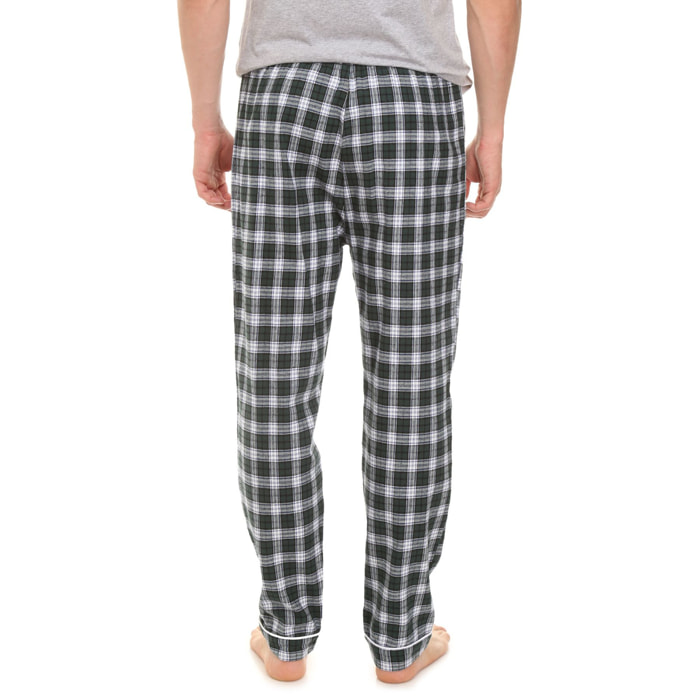 Pantalone UOMO flanella invernale scozzese verde
