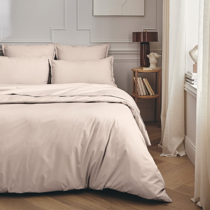 Taie d'oreiller unie en percale de coton, PREMIÈRE, Rose Lingerie