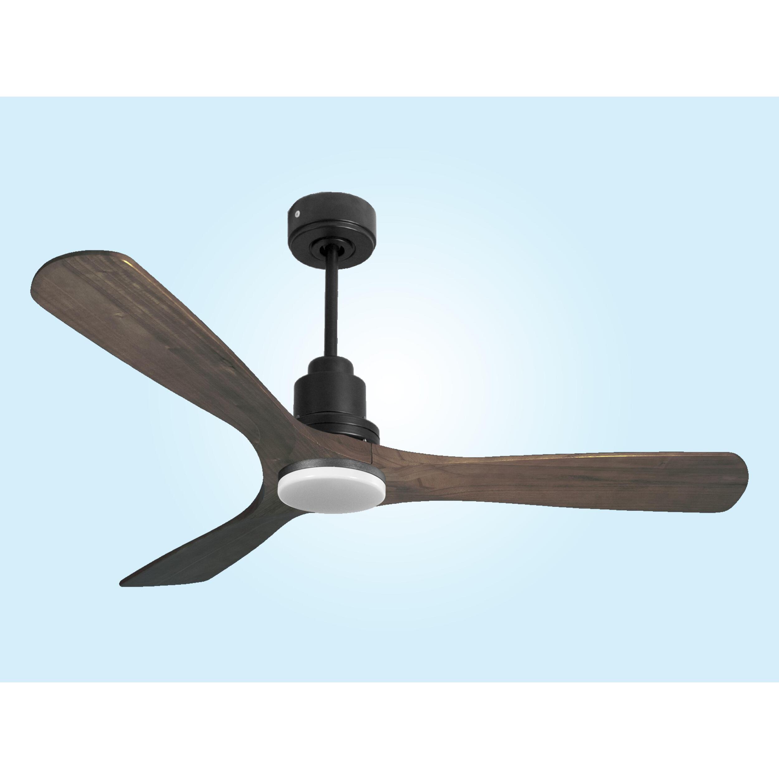 Ventilador de techo Reversible Termostato Dimable Wifi Motor DC Techos Inclinados Mando a Distancia Luz tres tonos Hypersilence Memoria MoyoD132C04LED67265 PURLINE