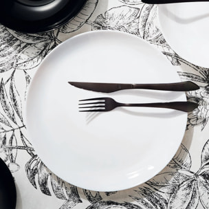 6 assiettes plates Diwali blanches - Luminarc - verre opale extra résistant