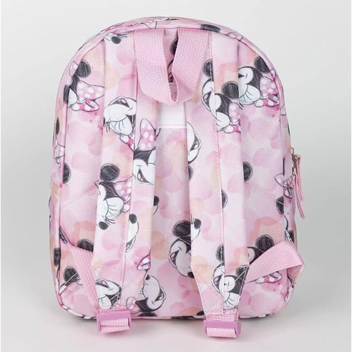 Mochila guarderia estampado minnie, unisex niños, rosa, pequeña
