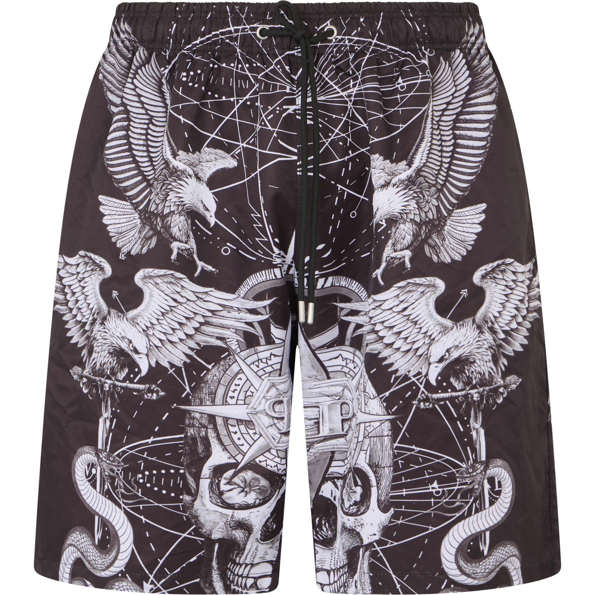 PHILIPP PLEIN Nylon Shorts Tattoo