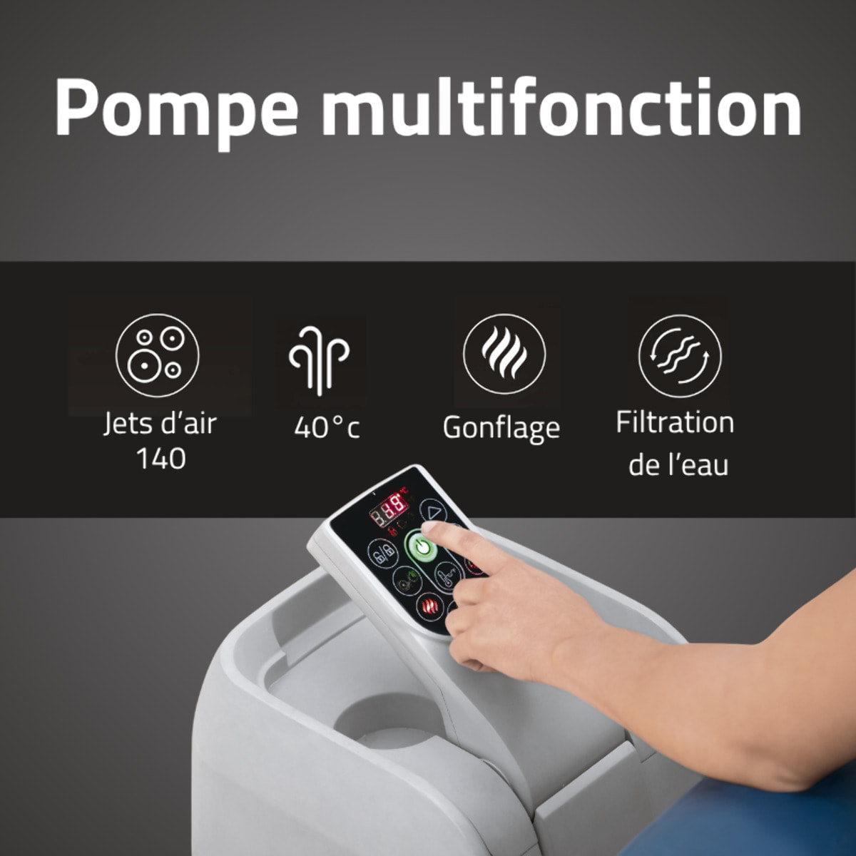 Bestway Spa gonflable rond Lay-Z-Spa Milan AirJet Plus 4-6 personnes