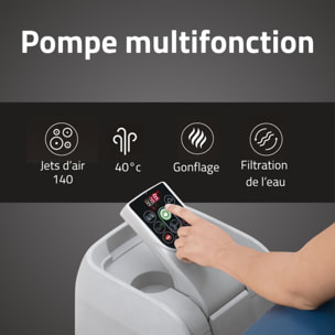 Bestway Spa gonflable rond Lay-Z-Spa Milan AirJet Plus 4-6 personnes