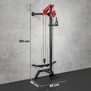 Machine à poulie musculation réglable 16 positions contrepoids max. 60 Kg