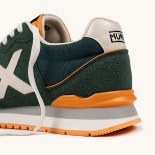Zapatilla Retro Running Verde y Mostaza MUNICH DASH 273
