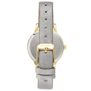 Reloj Nine West NW-2512GPGY Mujer Analogico Cuarzo con Correa de Cuero