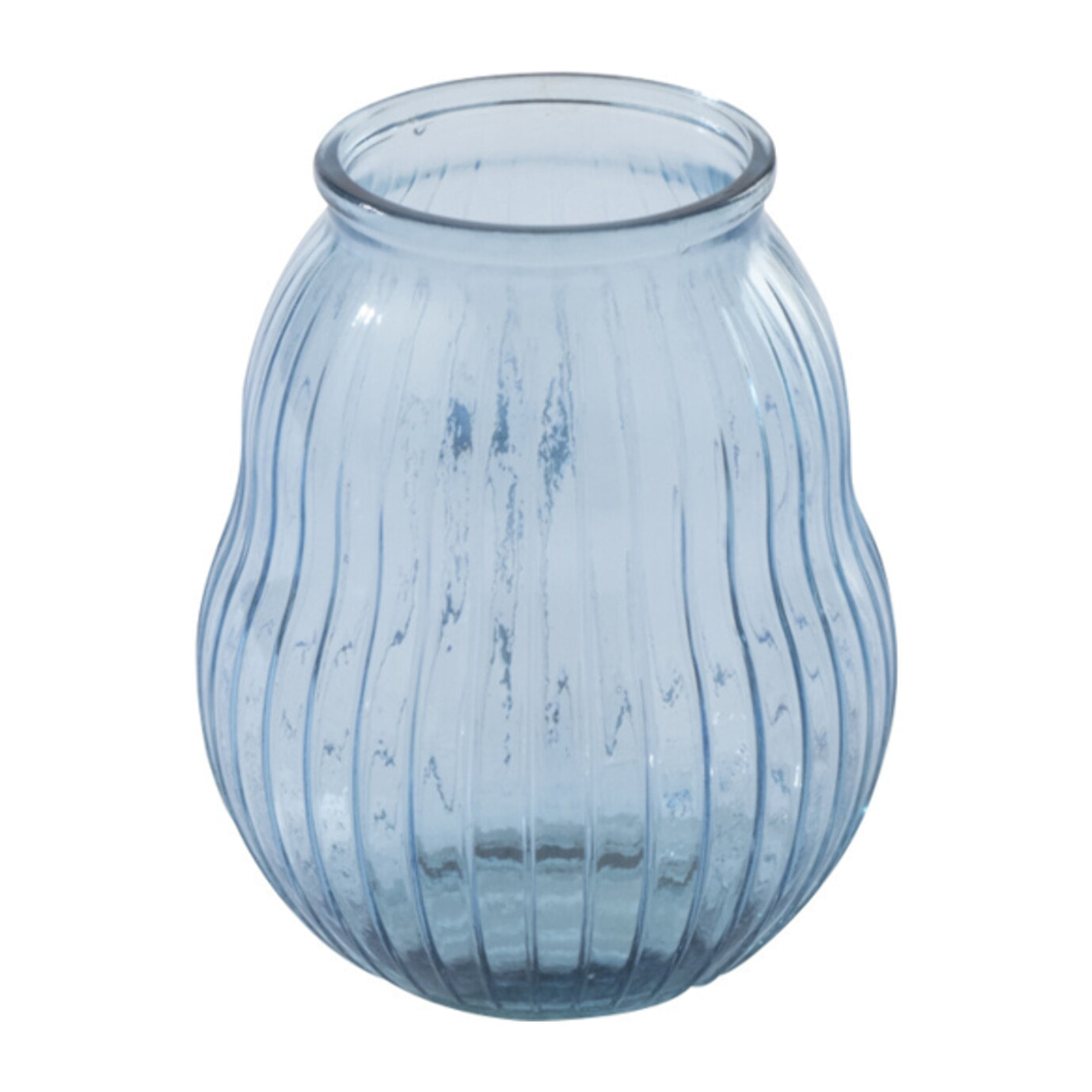 J-Line Photophore Ligné - verre - bleu clair - small