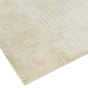 Tapis "Row" matière recyclée blanc chaud 100x150cm