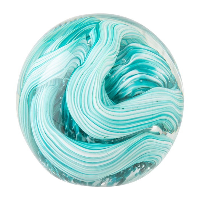 J-Line Presse-papier Balle - verre - turquoise - large