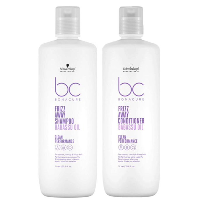 SCHWARZKOPF Kit BC Bonacure Frizz Shampoo 1000ml + Conditioner 1000ml