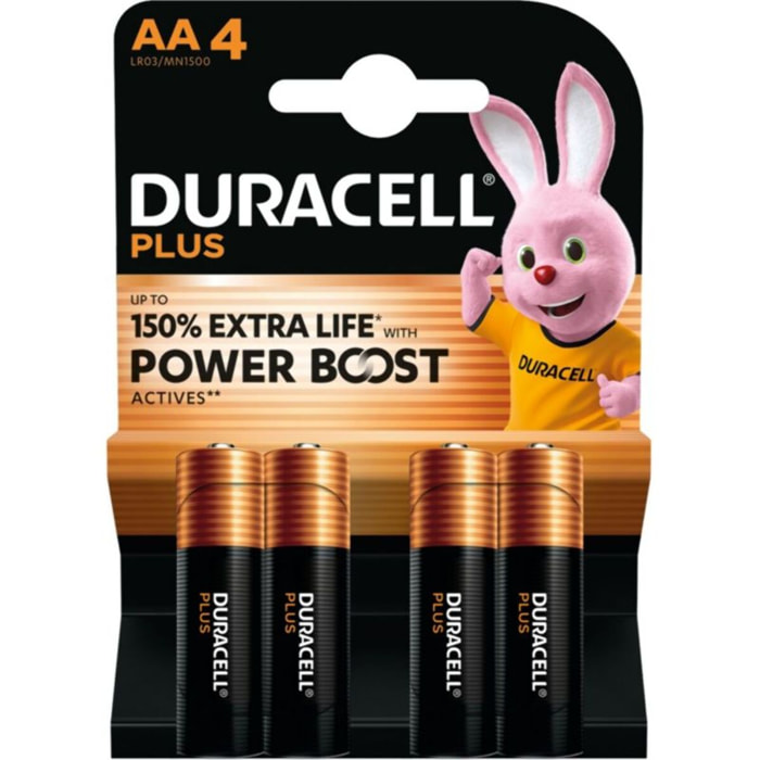 Pile DURACELL PLUS POWERBOOST AA X4