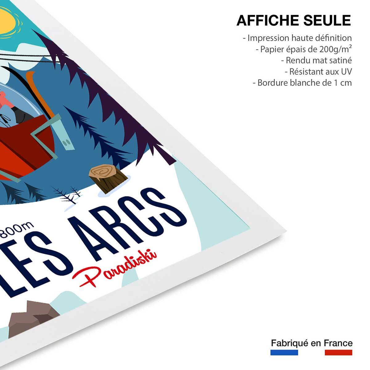 Poster de paradiski les arcs Affiche seule