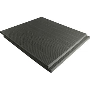 Lot de 3 lames de terrasse composite alvéolaires - Long: 2,4m - surface 1m² - Ardoise