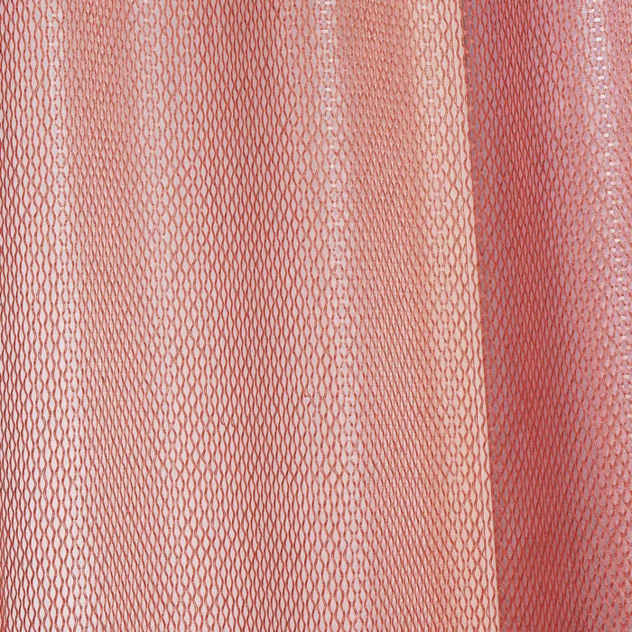 Voilage en organza fantaisie  - Effet 'résille' - Rouge Orangé