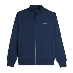 Felpa zip comfort fit con collo alto