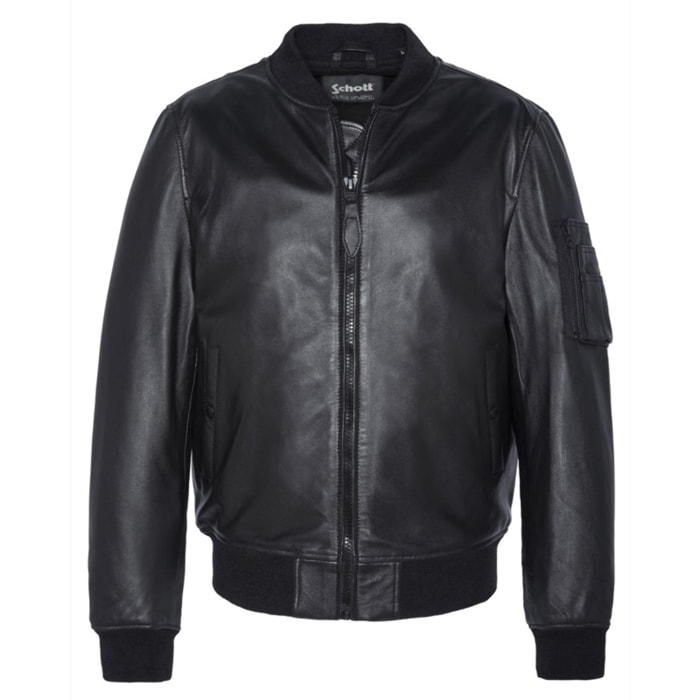 LCQUEENSLEATHER BOMBER JACKETSchott NYC P/EBLACK