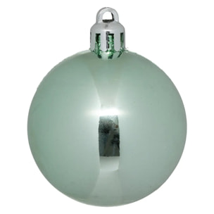 Boule de Noël plastique 50mm x5 vert amande