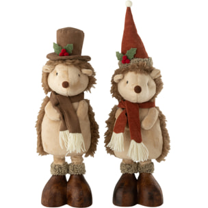 J-Line figurine Herisson Téléscopique - polyester - mix - small - 2 pcs