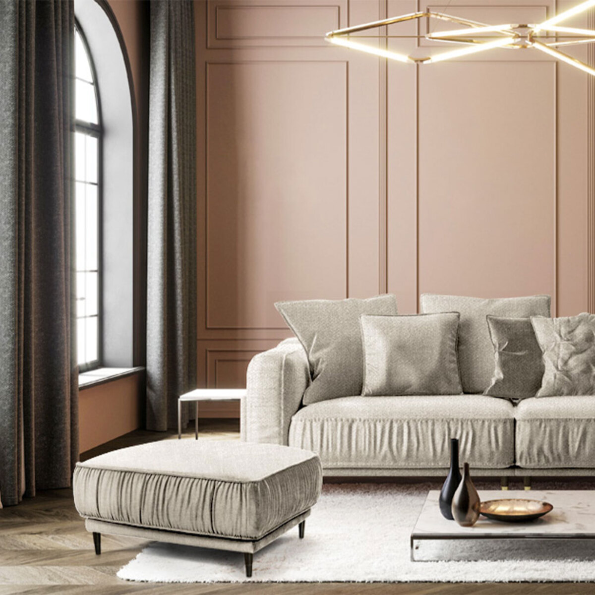 Pouf taille S Fiorenzo Tissu