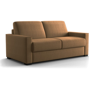 Canapé droit convertible 3 places en tissu chenille - ouverture express - ANZIO