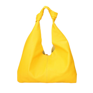 Borsa a spalla da donna In Vera pelle Made in Italy 40x42x2 cm