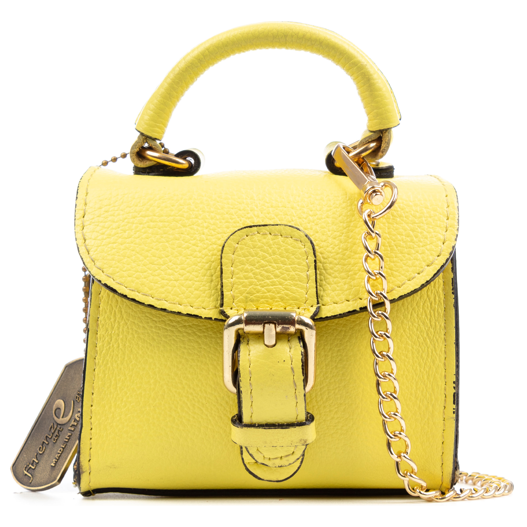 Annicco mini borsa a mano e a tracolla donna. Pelle autentica finitura Dollaro.