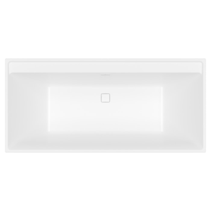Baignoire droite 160 x 75 VILLEROY & BOCH Collaro acrylique blanc mat avec vidage et trop plein blanc mat