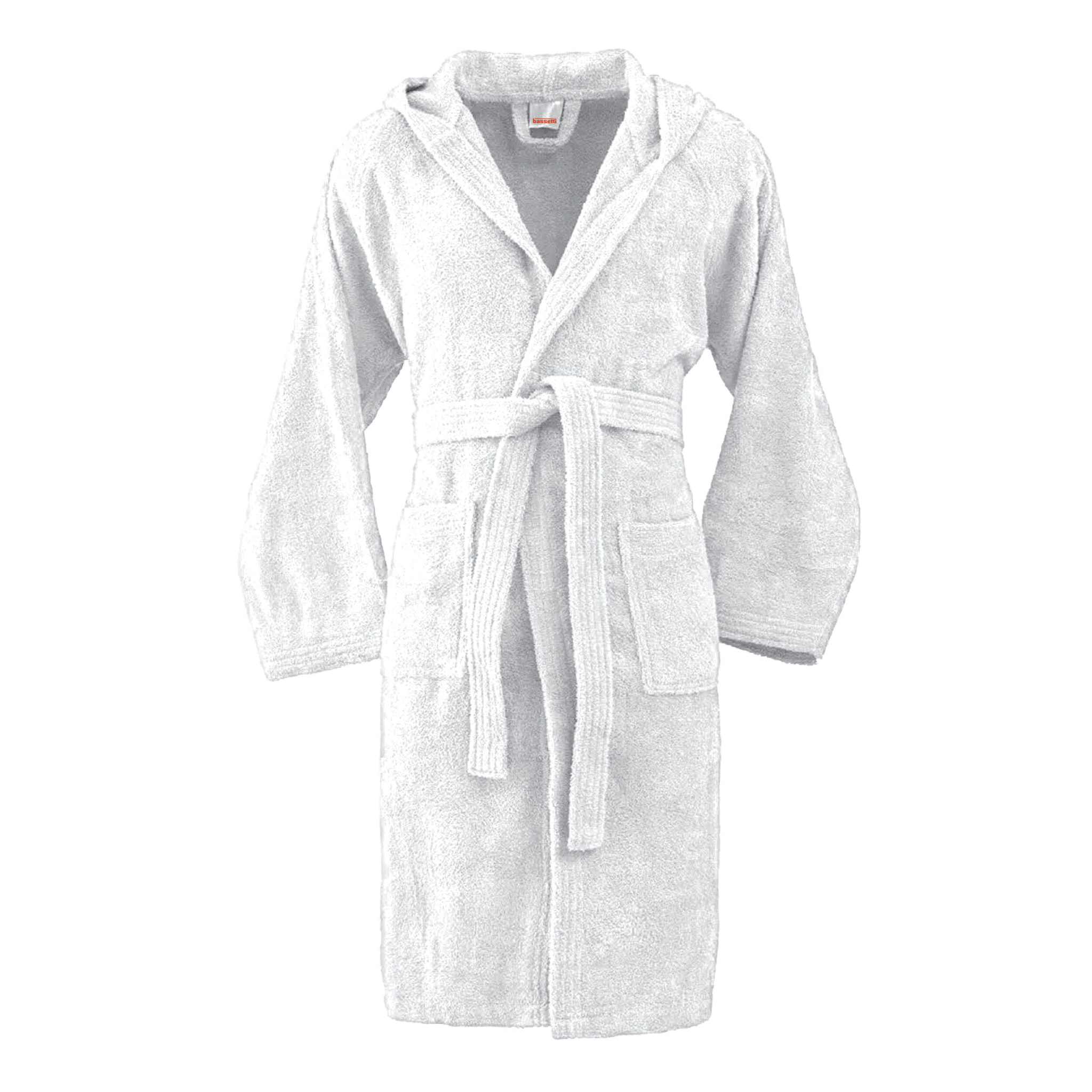 Bassetti Morbido Accappatoio 360 gr con Cappuccio 100% Cotone Uomo Donna Spugna Taglie Forti - ITALY Designed - Collezione VIVIAN - BIANCO 13
