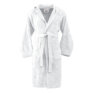 Bassetti Morbido Accappatoio 360 gr con Cappuccio 100% Cotone Uomo Donna Spugna Taglie Forti - ITALY Designed - Collezione VIVIAN - BIANCO 13