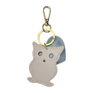Portachiavi cuore celeste Cheval Firenze gufo grigio