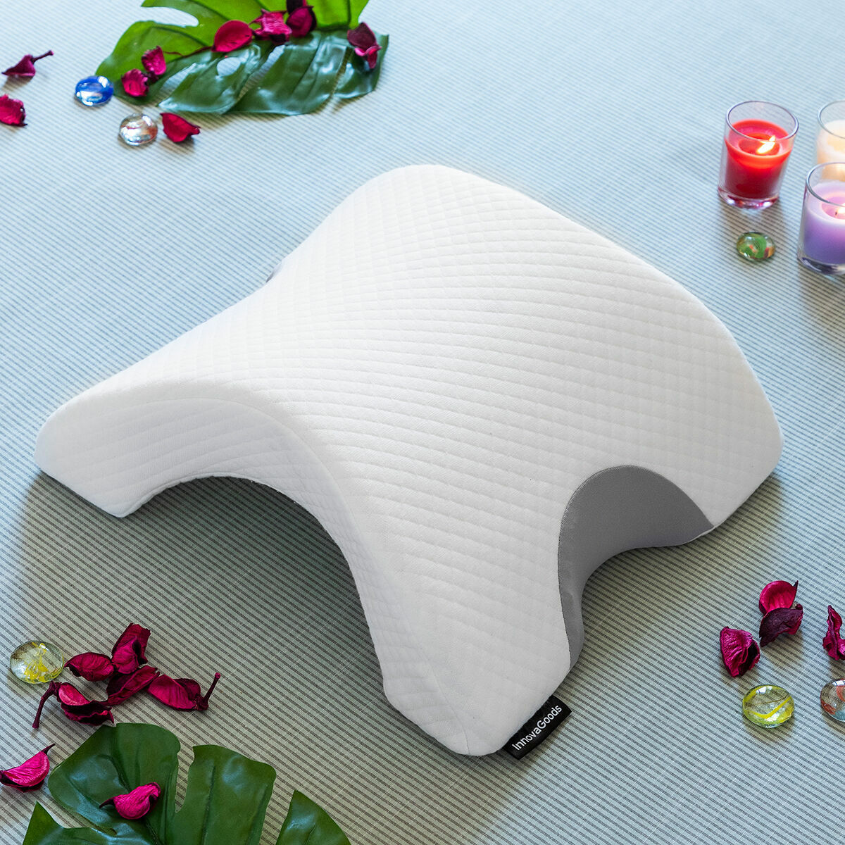 Almohada Viscoelástica Cervical para Parejas Cozzy InnovaGoods - Blanco