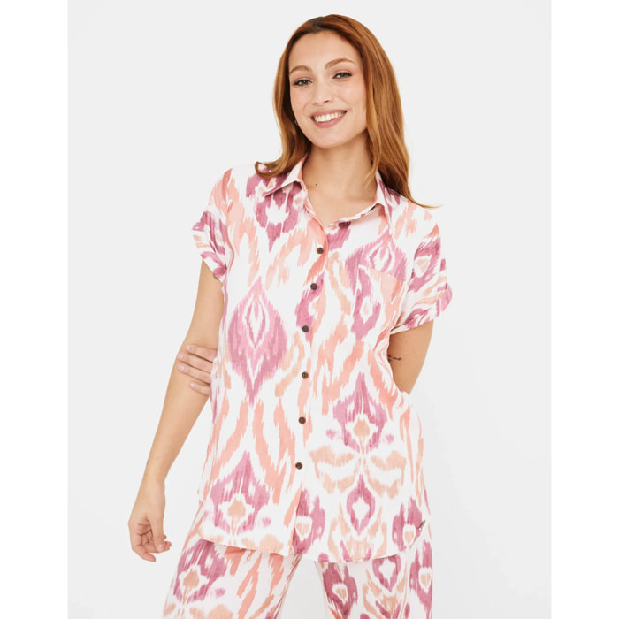 Camisa Manga Corta Satinada - Ponyvera