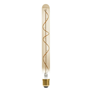 Ampoule LED "Tube" ambrée - filament torsadé E27