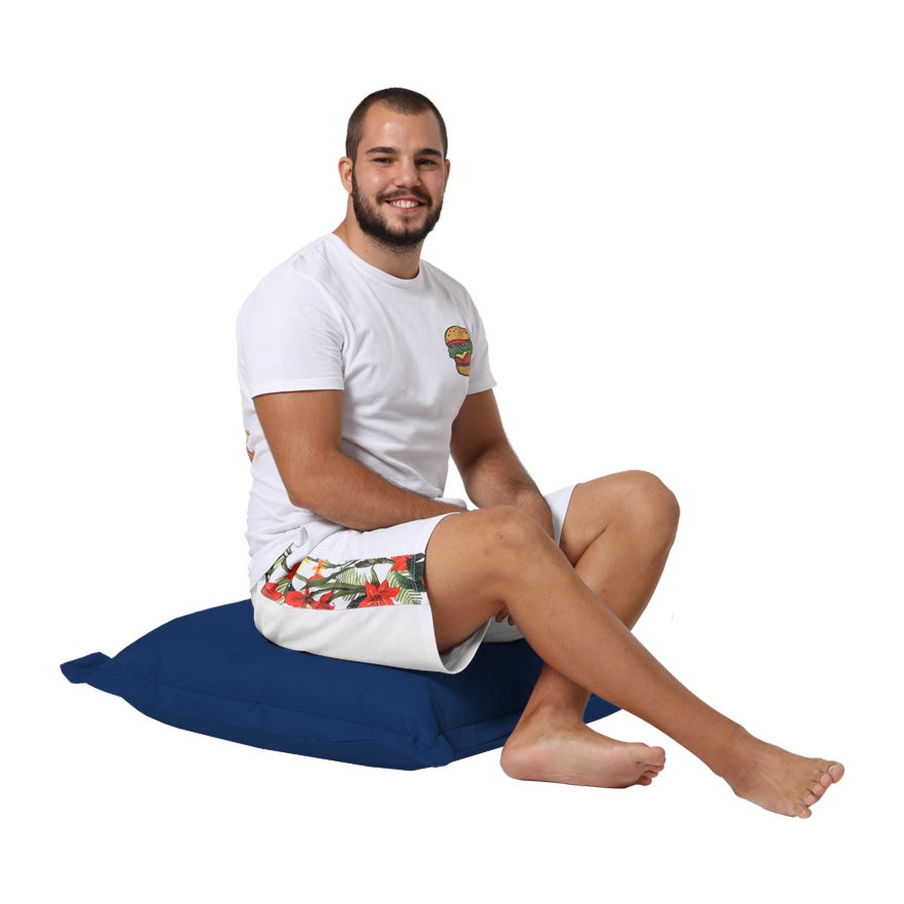 Cojín pouf 70x70 - azul oscuro