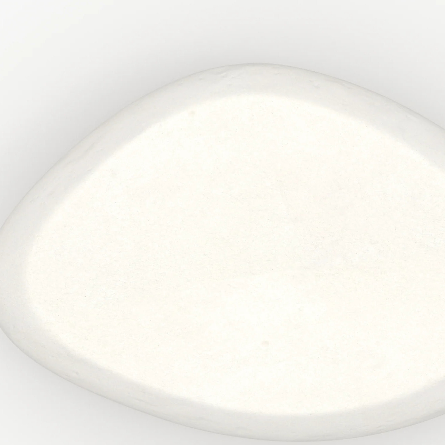 Table basse ovale en béton blanc 105 cm - Maui