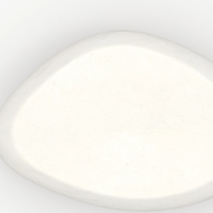 Table basse ovale en béton blanc 105 cm - Maui