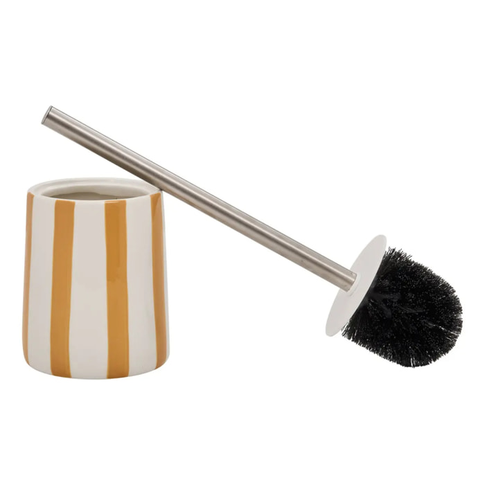 Brosse wc Strio rayures orange blé