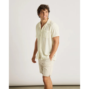 Camisa Manga Corta Off White - Puntillet