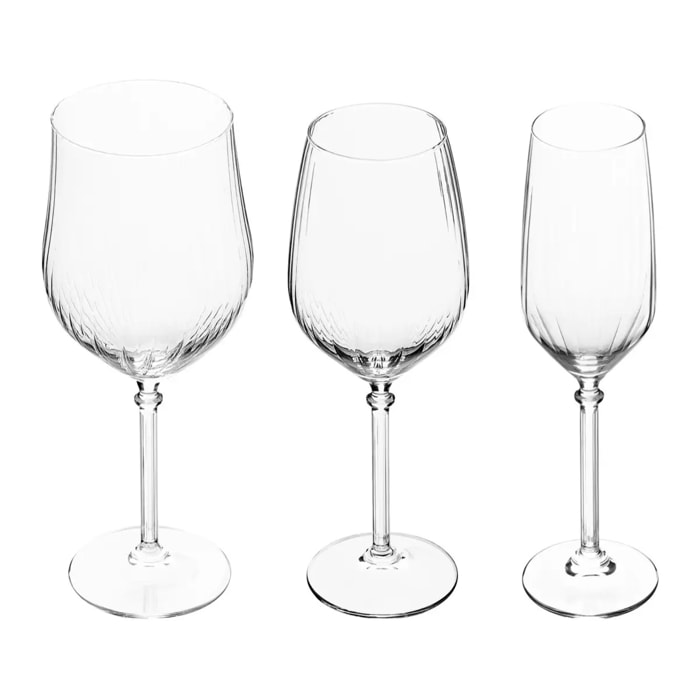 Service de table Elia 12 pièces 530ml transparent